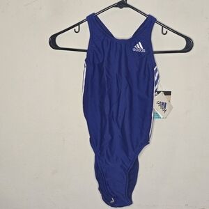 Adidas Royal Blue One-Piece Swimsuit Women's Size 28 Racerback Vortex Back Swim
